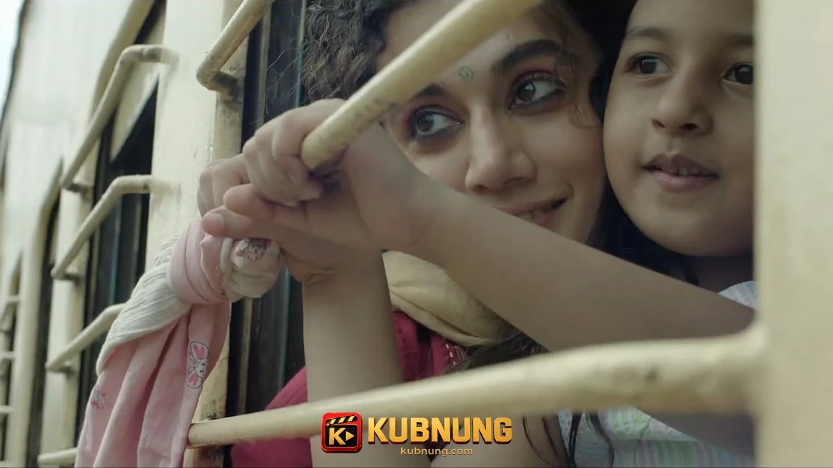 บานีกับลูกสาวมองออกจากหน้าต่างรถไฟใน Gandhari