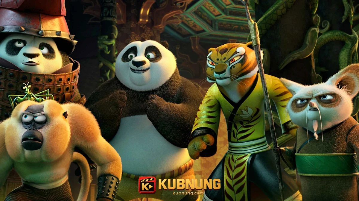โปยืนร่วมกับชิฟูและห้าผู้พิทักษ์ใน Kung Fu Panda 3