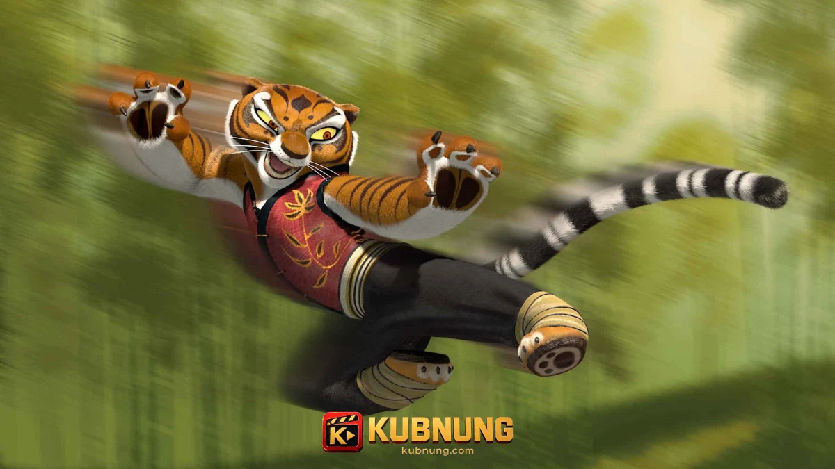 ไทเกรสกระโดดต่อสู้ในภาพยนตร์ Kung Fu Panda