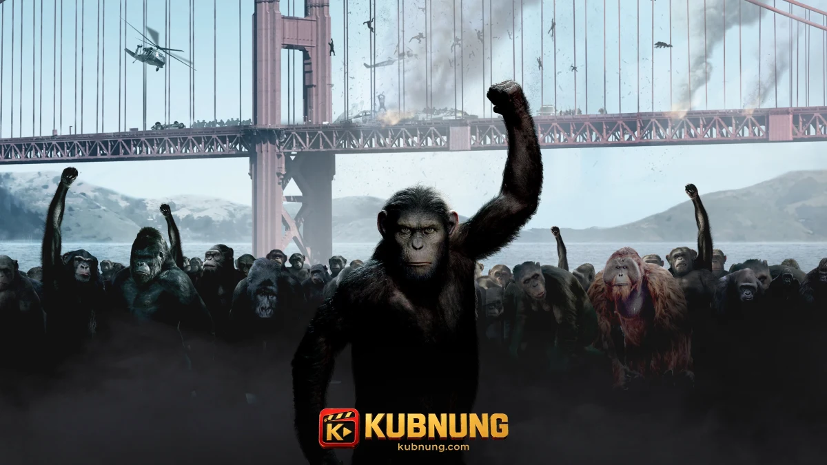 Rise of the Planet of the Apes (2011) กำเนิดพิภพวานร ฝูงวานรหลบหนีข้ามสะพานโกลเดนเกต