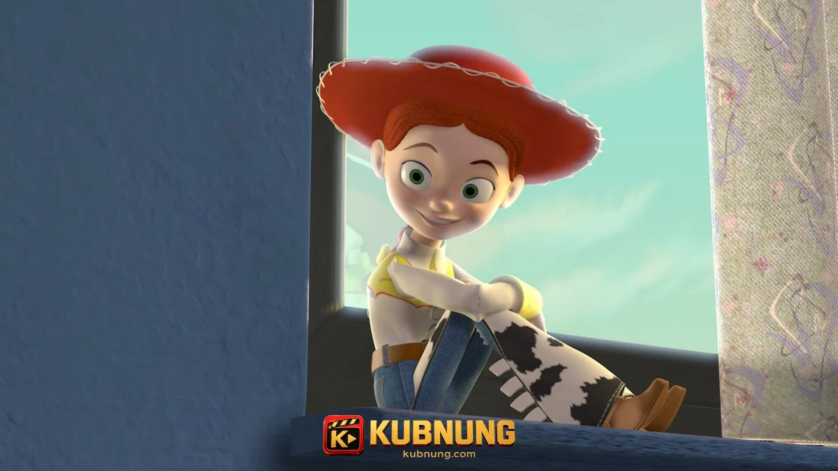 เจสซี่มองออกไปนอกหน้าต่างใน Toy Story 2